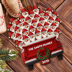 Celebrate Your Family This Holiday Season - Personalized Custom Wood Ornament, Custom Shaped - FAM458_WDO