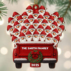 Celebrate Your Family This Holiday Season - Personalized Custom Wood Ornament, Custom Shaped - FAM458_WDO