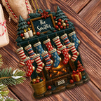 Holiday Gatherings Customized Family Name Wood Ornament