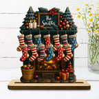 To My Beloved Family This Christmas, Fireplace And Christmas Stockings