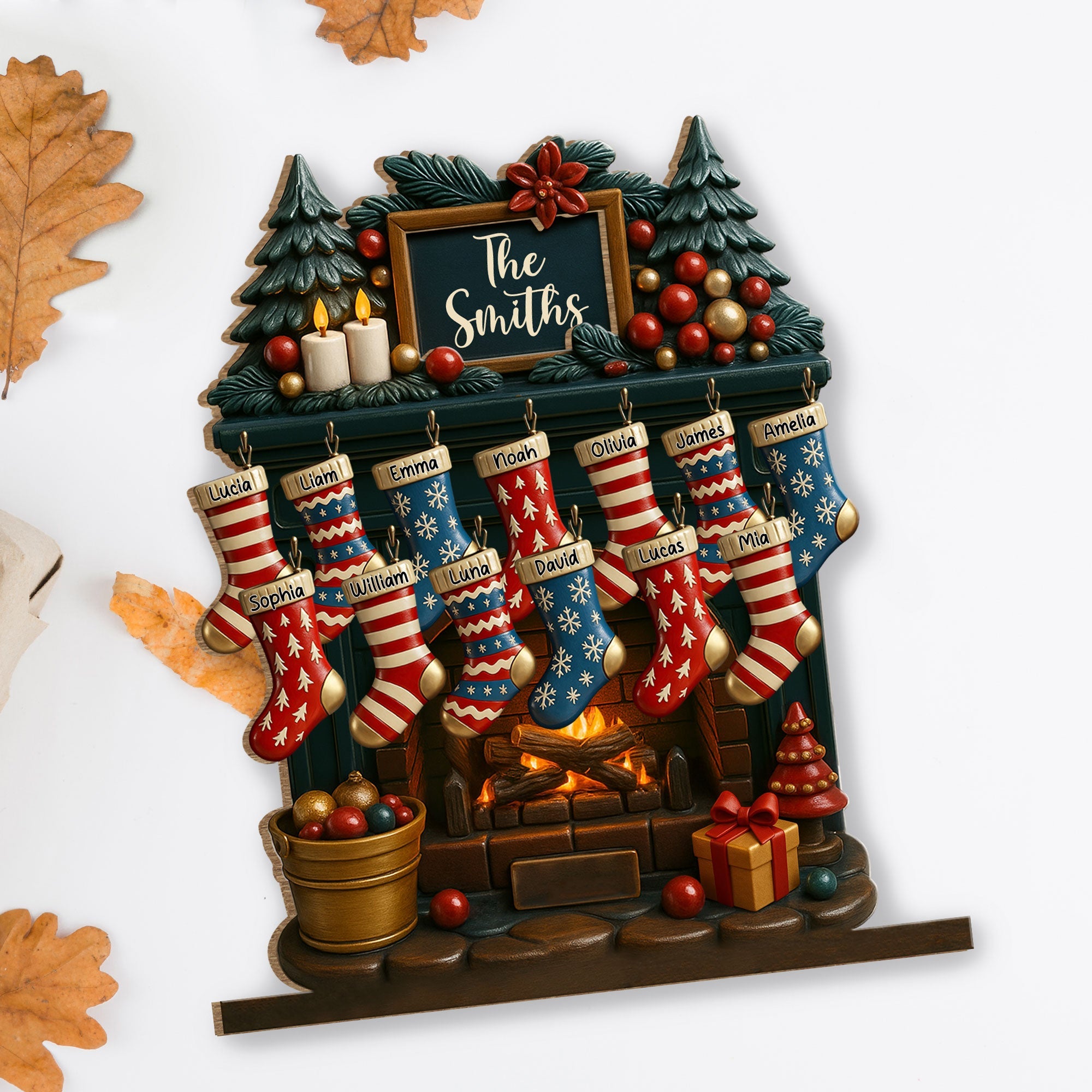 To My Beloved Family This Christmas, Fireplace And Christmas Stockings