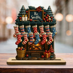 To My Beloved Family This Christmas, Fireplace And Christmas Stockings