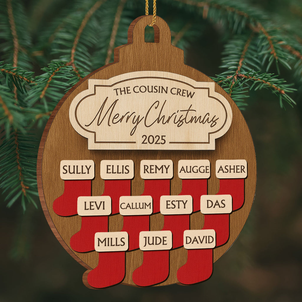 The Cousin Crew Merry Christmas Stockings Ornament