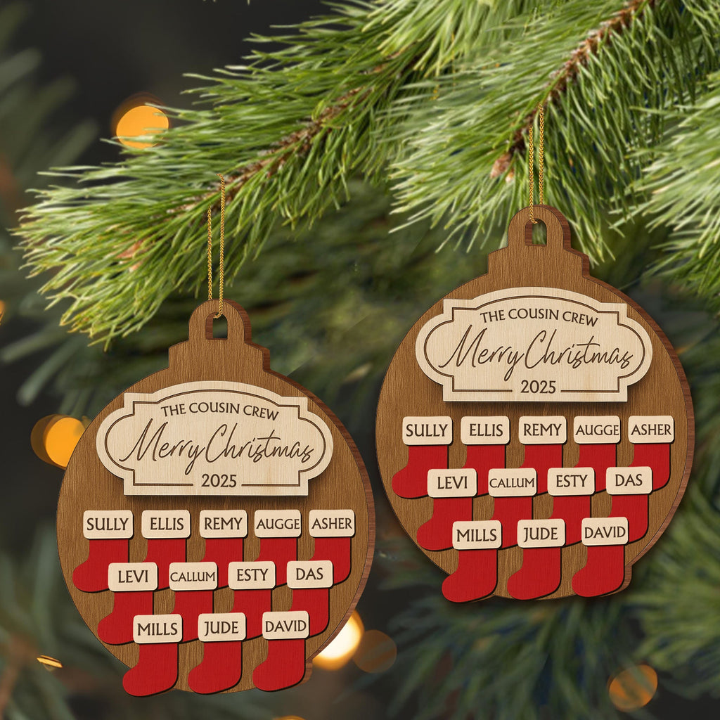 The Cousin Crew Merry Christmas Stockings Ornament