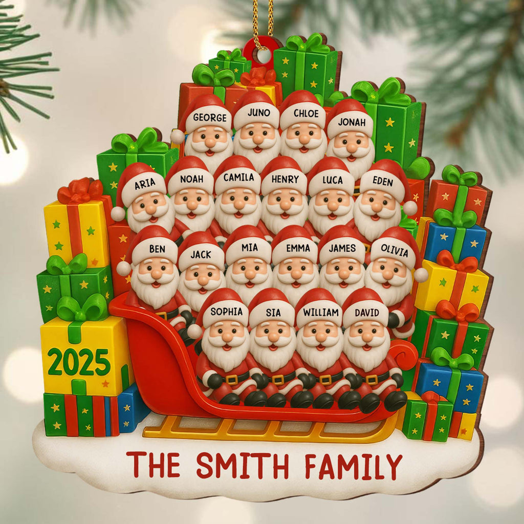 Celebrate Your Family's Unique Holiday Spirit With Santa-themed Ornament