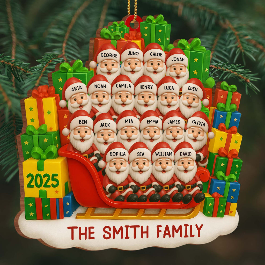 Celebrate Your Family's Unique Holiday Spirit With Santa-themed Ornament