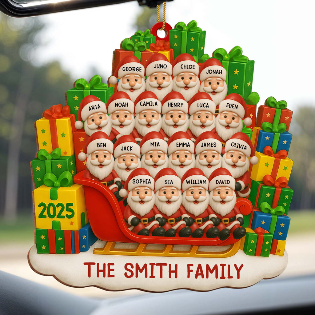 Celebrate Your Family's Unique Holiday Spirit With Santa-themed Ornament