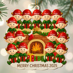 Merry Christmas Family Fireplace Scene