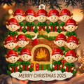 Merry Christmas Family Fireplace Scene