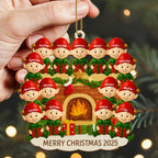Merry Christmas Family Fireplace Scene