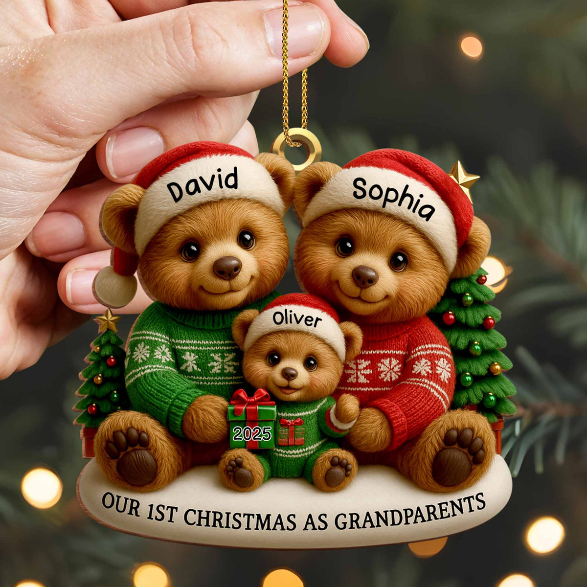 Our First Christmas As Grandparents With Family Bears