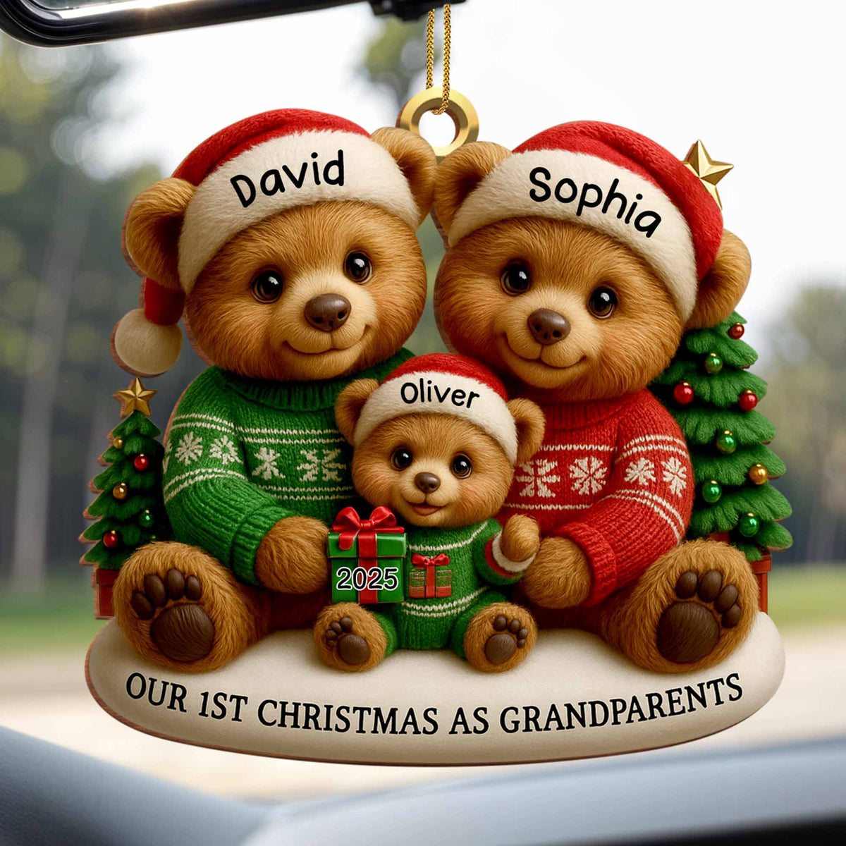 Our First Christmas As Grandparents With Family Bears