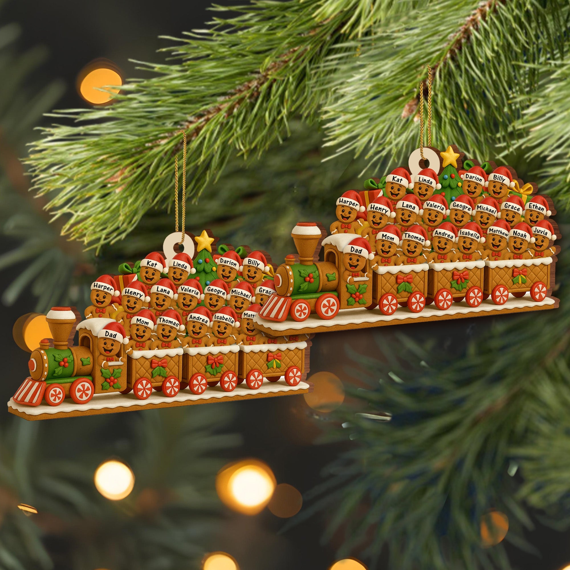 Christmas Express With Cheerful Gingerbread Passengers