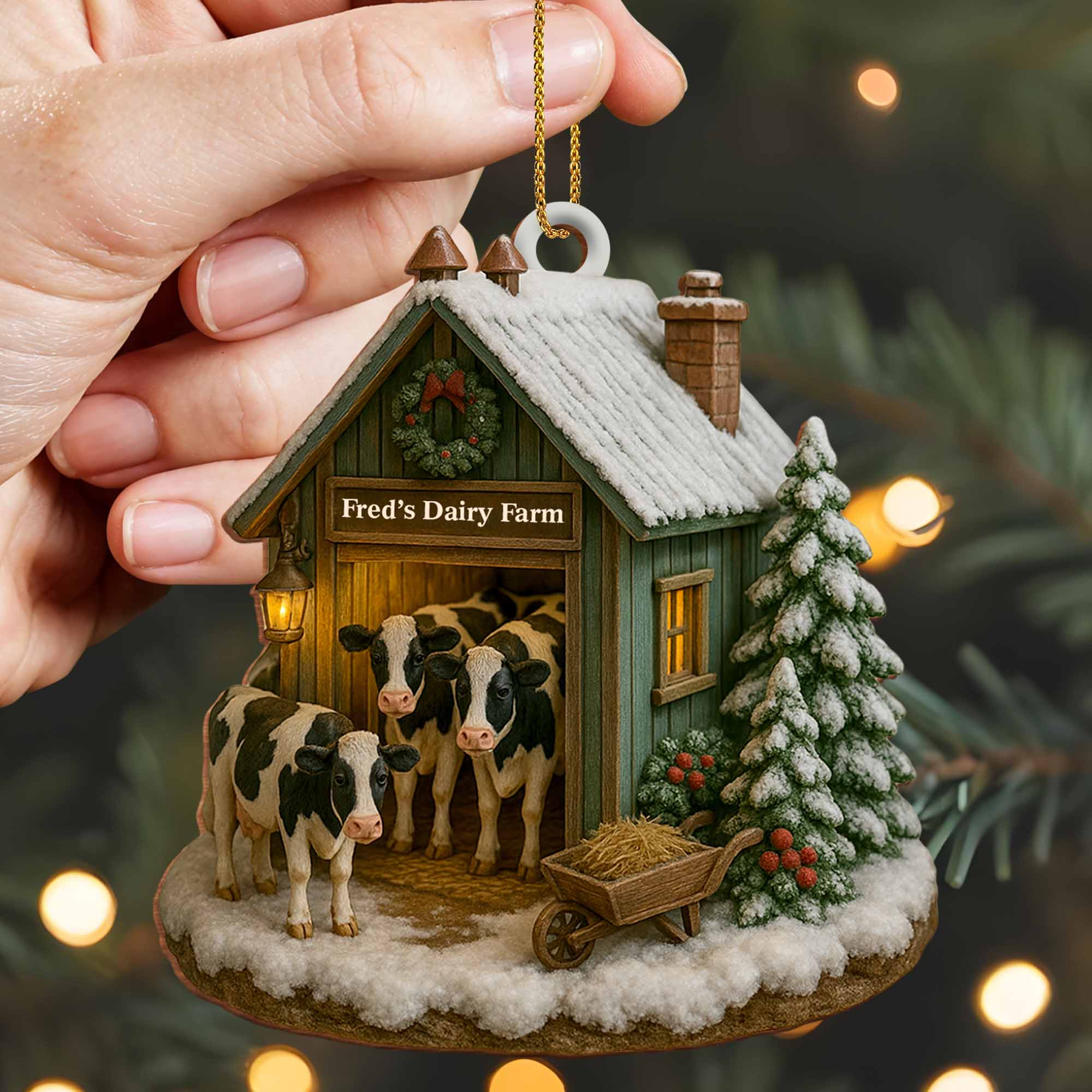 Cozy Winter Scene At Fred's Dairy Farm