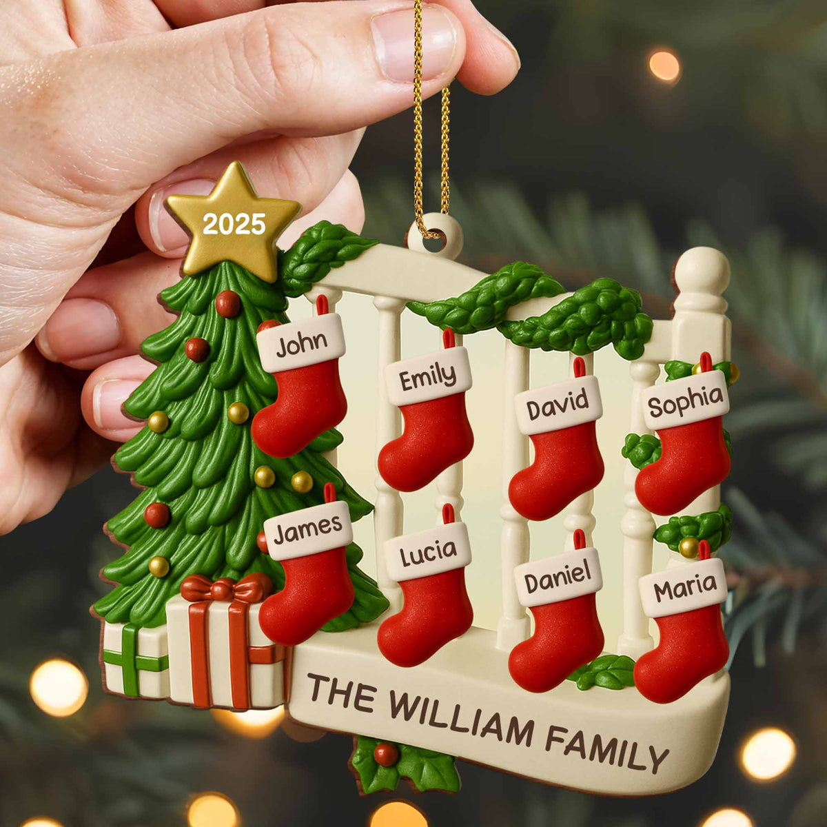 Celebrate Family Bond with Festive Stockings and Christmas Tree