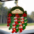 Custom Family Christmas Ornament With Stockings