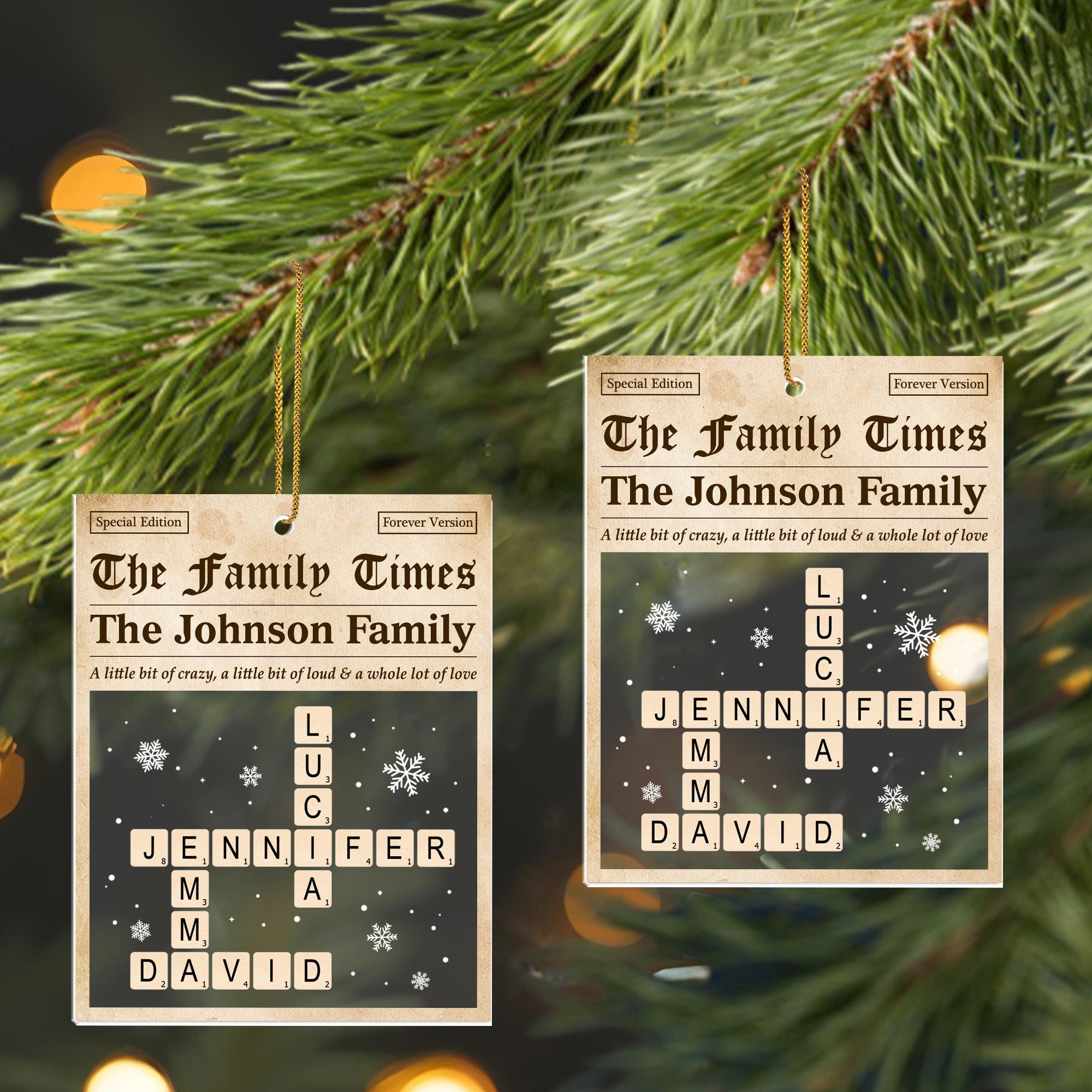 A Little Bit of Crazy & A Whole Lot of Love, Snowflakes, Scrabble Letters