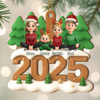 Celebrate Your Family This Holiday, Christmas Ornaments - Personalized Custom Wood Ornament, Custom Shaped - FAM615_WDO
