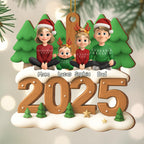 Celebrate Your Family This Holiday, Christmas Ornaments - Personalized Custom Wood Ornament, Custom Shaped - FAM615_WDO