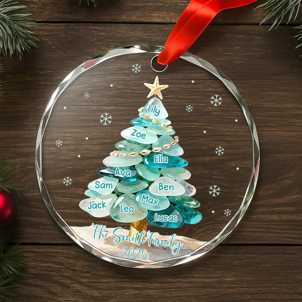 Customizable Family Names Christmas Tree Design