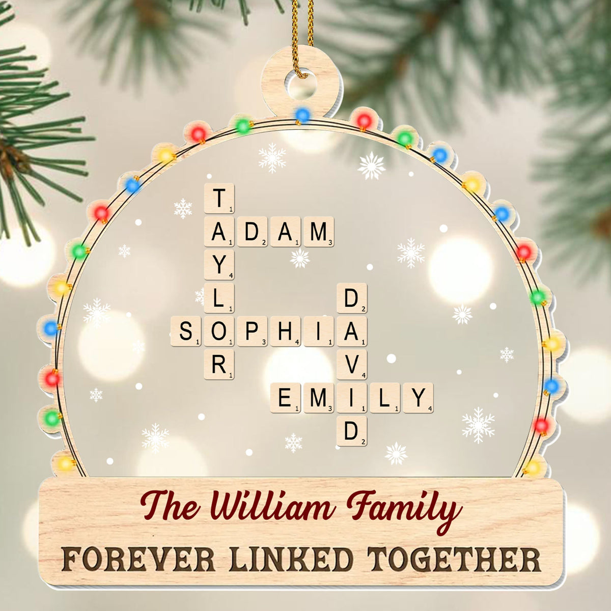 Forever Linked Together, Colorful Lights And Snowflakes