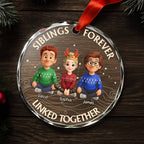 Siblings Forever, Linked Together With Christmas Sweaters