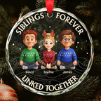 Siblings Forever, Linked Together With Christmas Sweaters