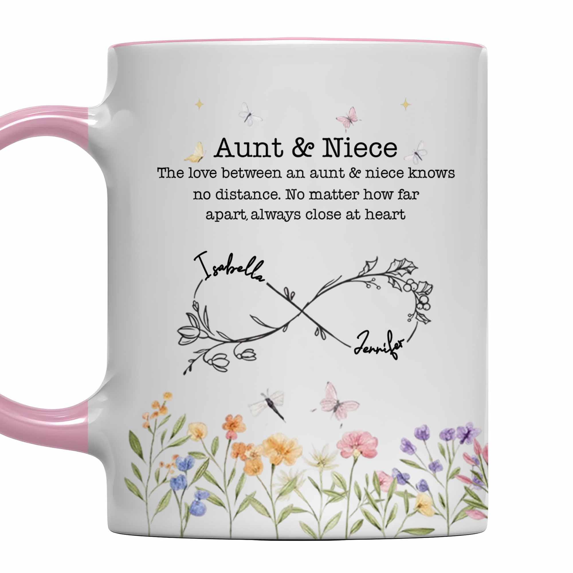 Love Between Aunt & Niece, Flowers And Butterflies
