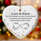 The Love Between An Aunt & Niece, Flowers And Hearts