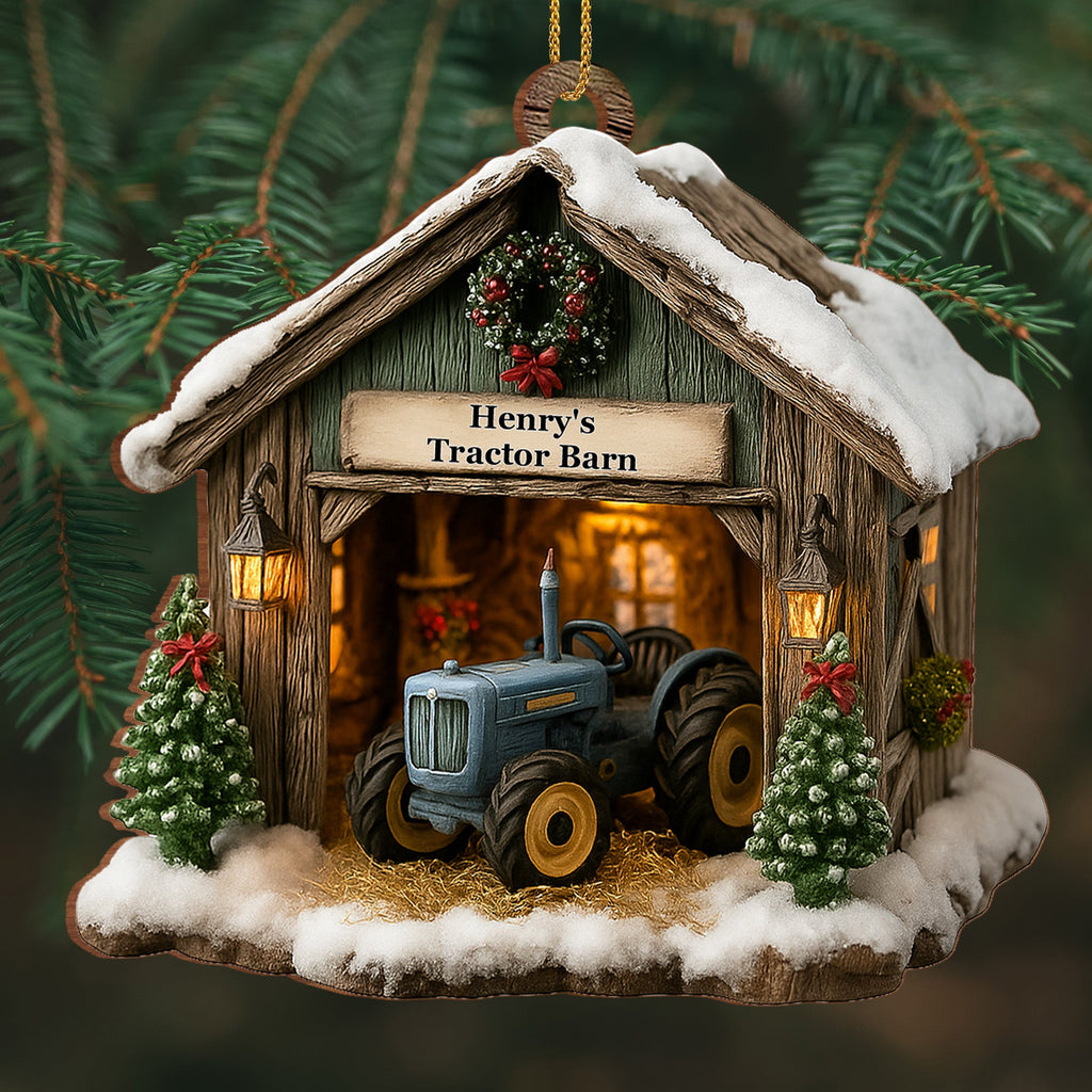 Celebrate The Holidays, Tractor Barn Ornament