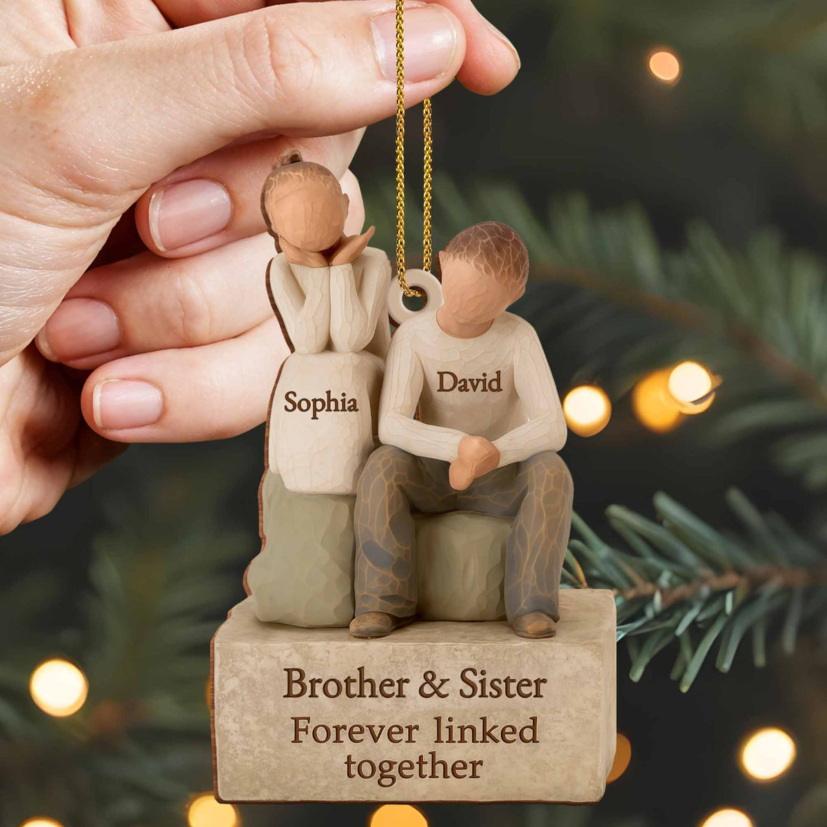 Brother And Sister Forever Linked Together Ornament