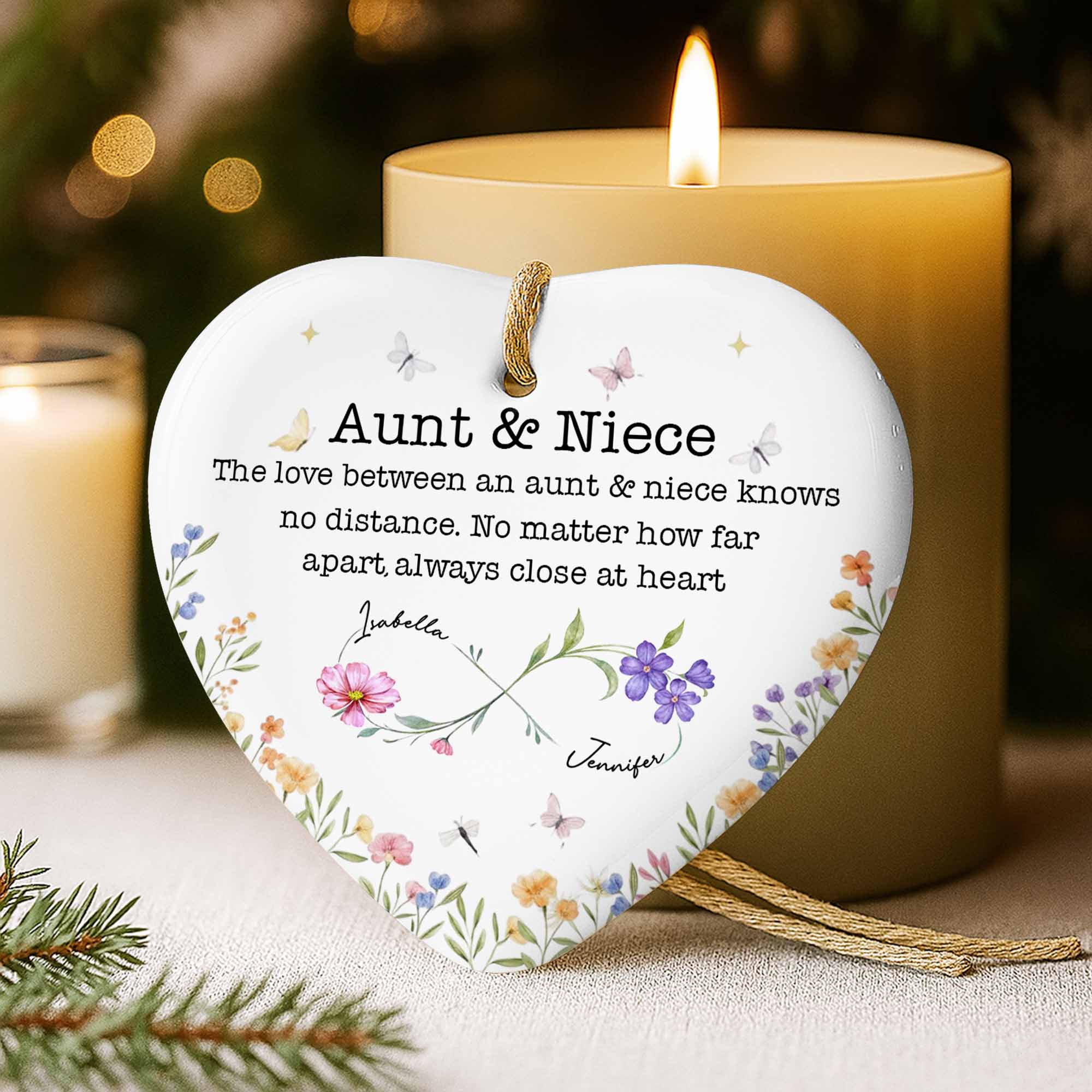 The Love Between An Aunt & Niece, Flowers And Butterflies