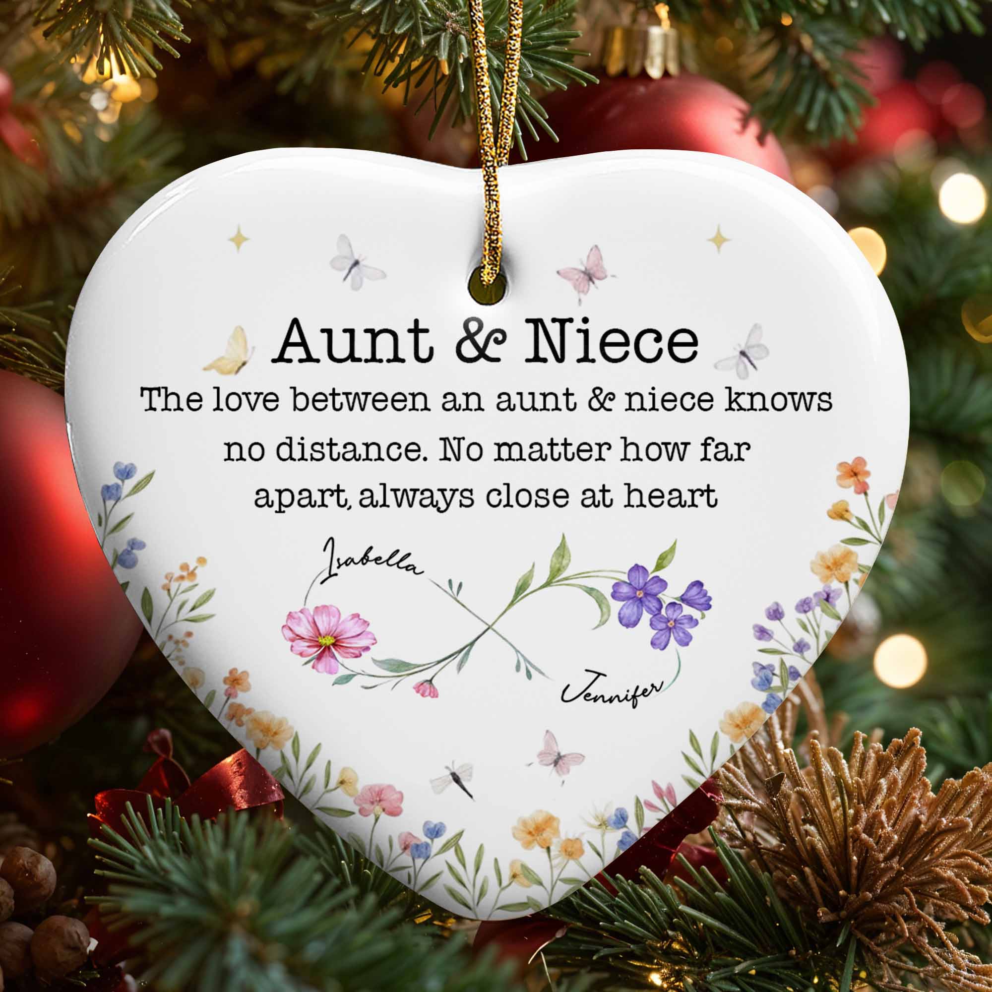 The Love Between An Aunt & Niece, Flowers And Butterflies