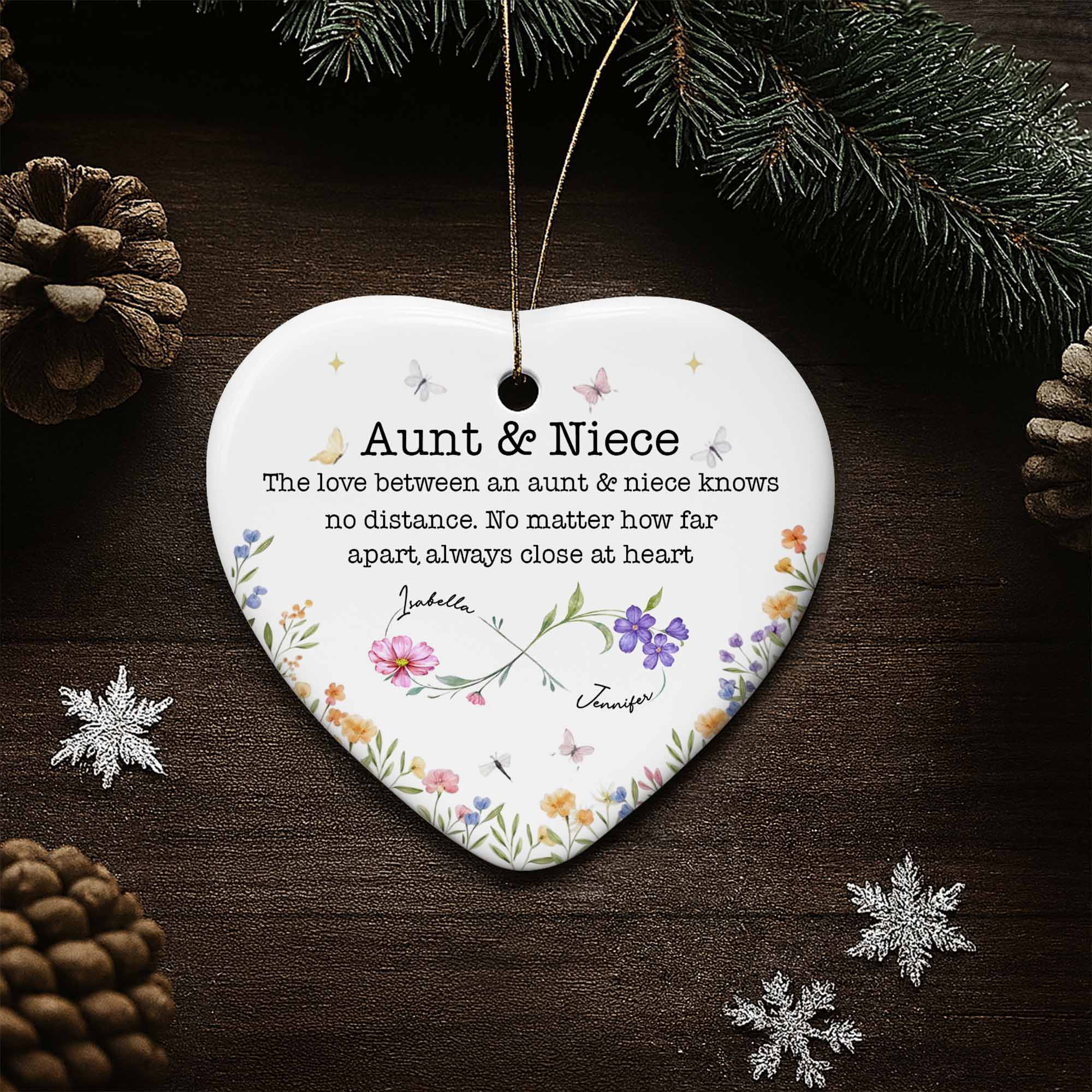 The Love Between An Aunt & Niece, Flowers And Butterflies