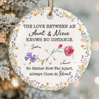The Love Between An Aunt And Niece, Flowers And Butterfly