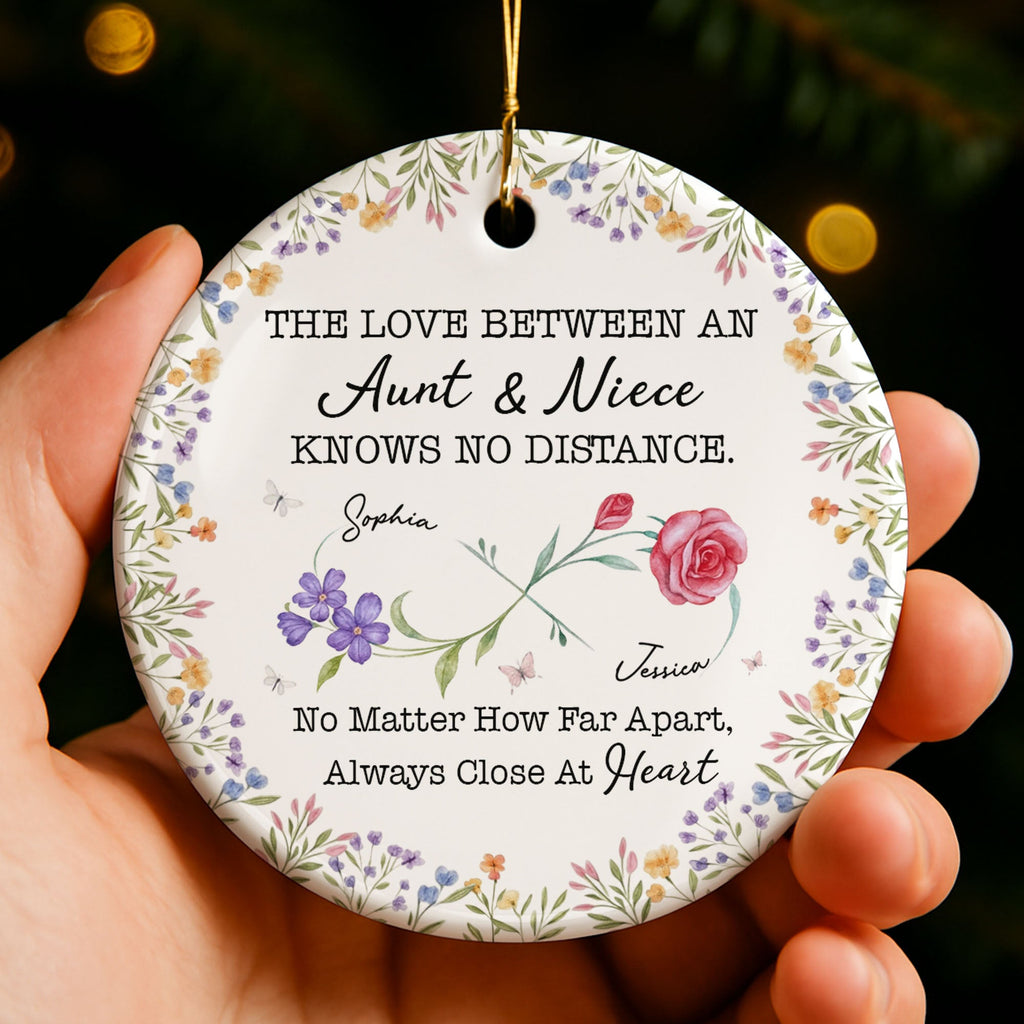 The Love Between An Aunt And Niece, Flowers And Butterfly