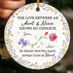 The Love Between An Aunt And Niece, Flowers And Butterfly