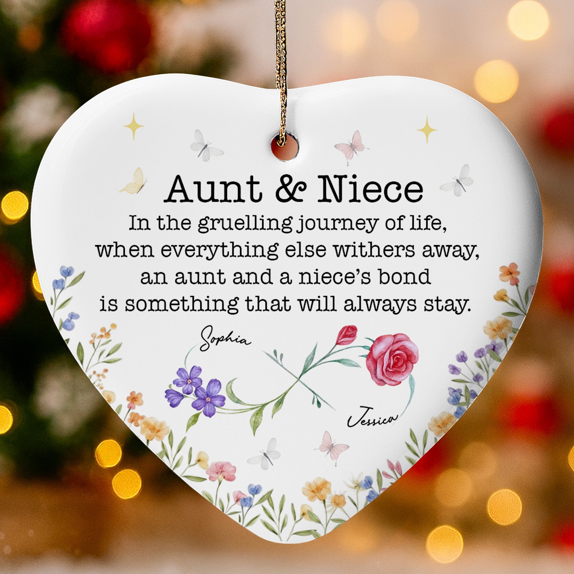 Aunt And Niece, Lifelong Bond With Roses And Butterflies