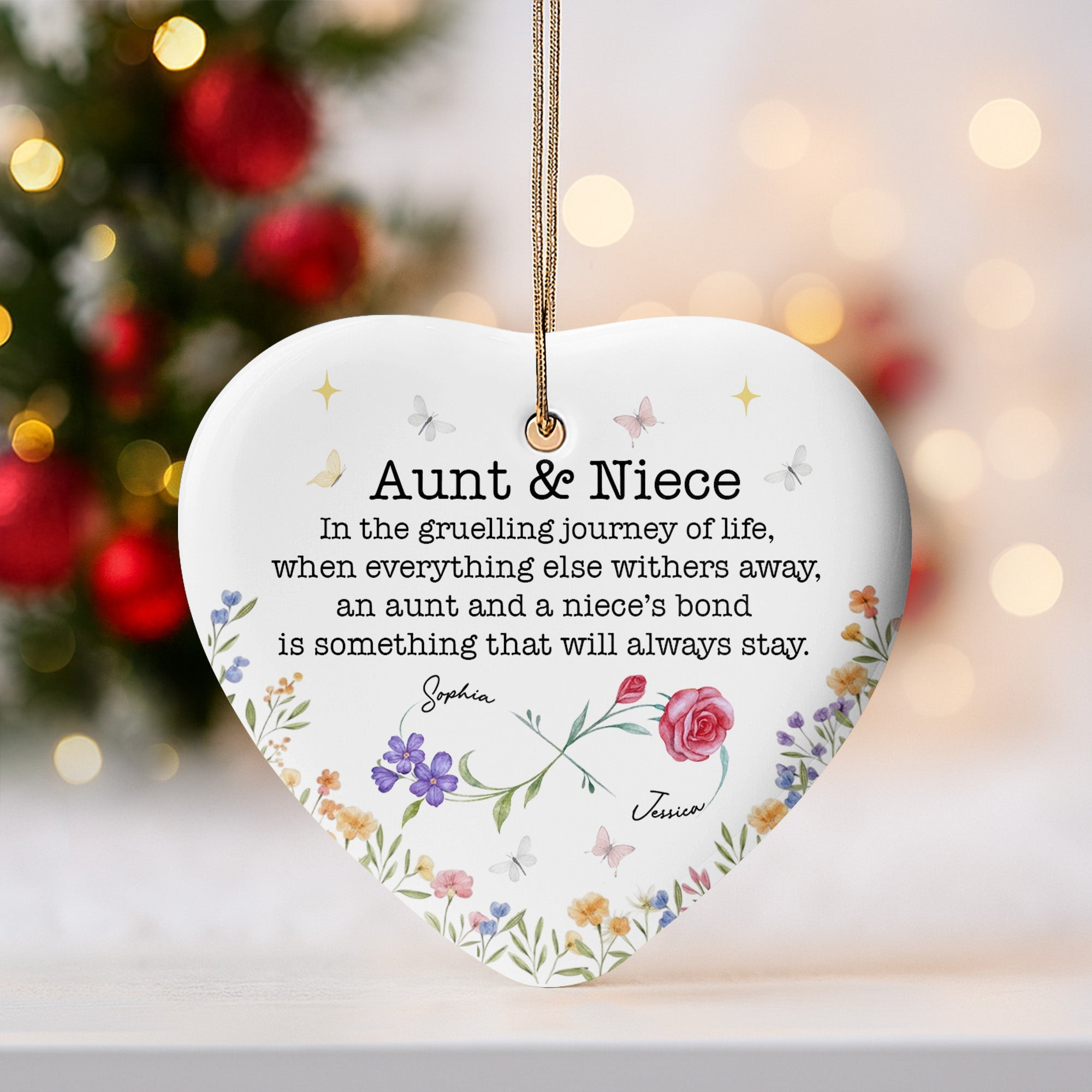 Aunt And Niece, Lifelong Bond With Roses And Butterflies