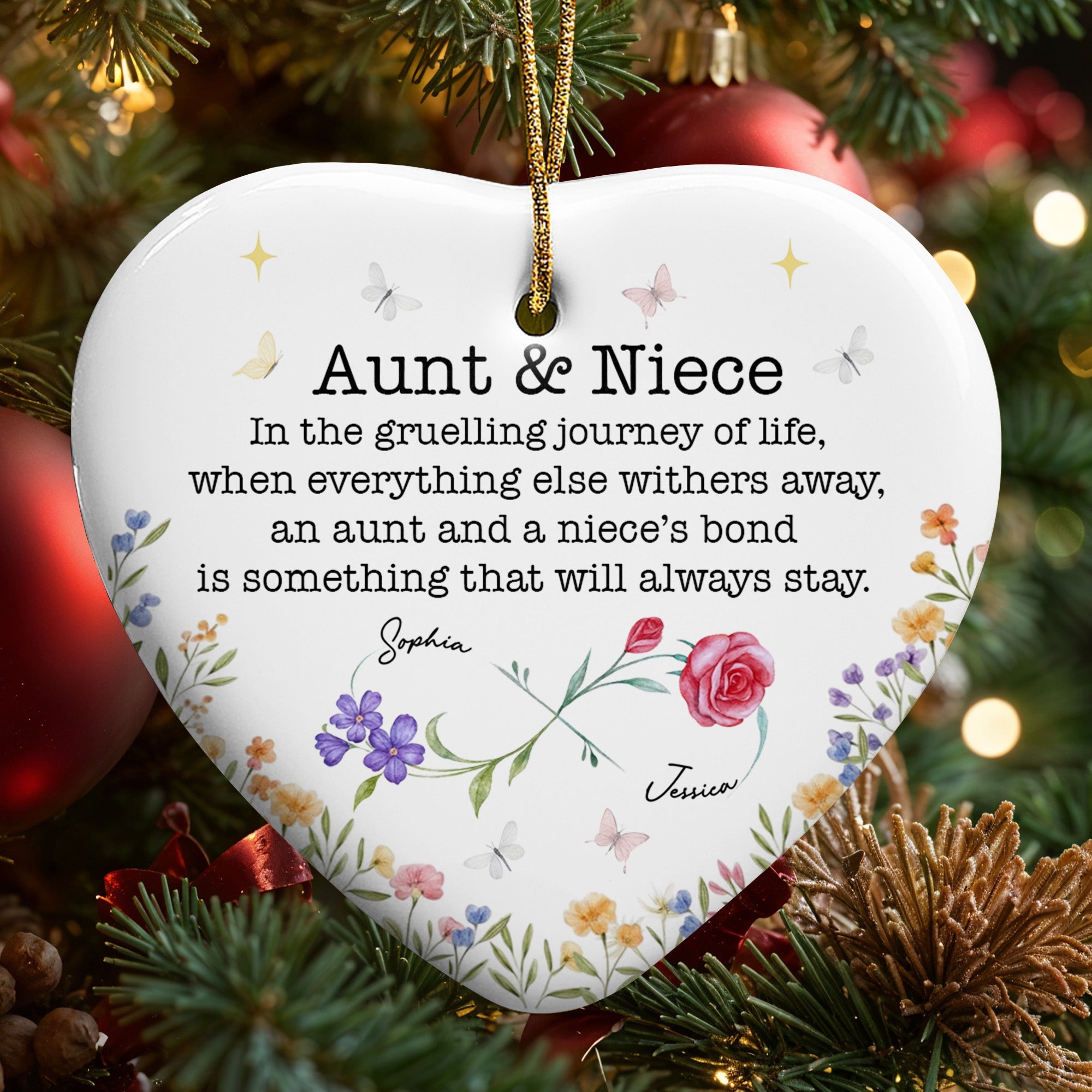 Aunt And Niece, Lifelong Bond With Roses And Butterflies
