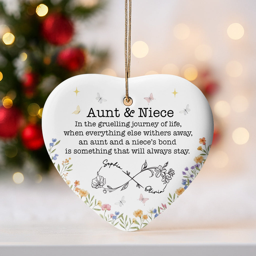 Aunt & Niece Forever Bond With Flowers And Butterflies