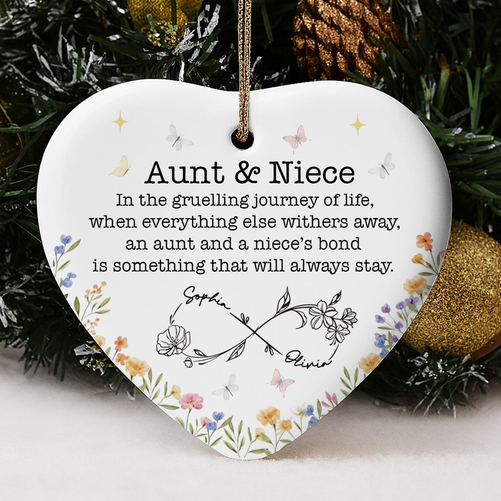 Aunt & Niece Forever Bond With Flowers And Butterflies