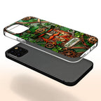 Steampunk Leprechaun With Shamrocks And Mechanical Gears Luck Design - Personalized Clear Phone Case - FAM804_PHC