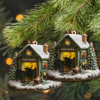 Personalized Farmhouse Christmas Barn and Cattle