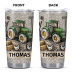 Customizable Farm-Themed Design With Tractor And Chickens