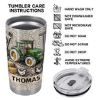 Customizable Farm-Themed Design With Tractor And Chickens