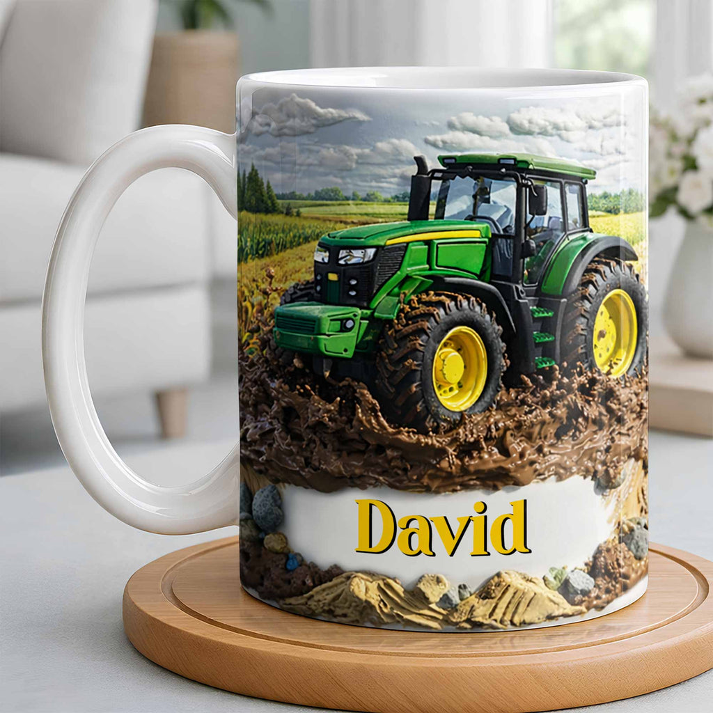 Custom Tractor Coffee Mug - Personalized Custom Coffee Mug - FARM028_MG