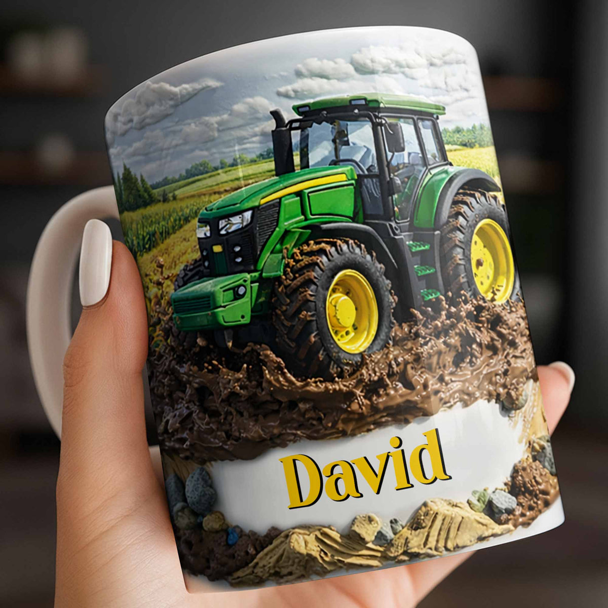 Custom Tractor Coffee Mug - Personalized Custom Coffee Mug - FARM028_MG