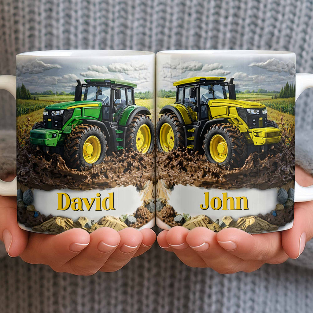 Custom Tractor Coffee Mug - Personalized Custom Coffee Mug - FARM028_MG
