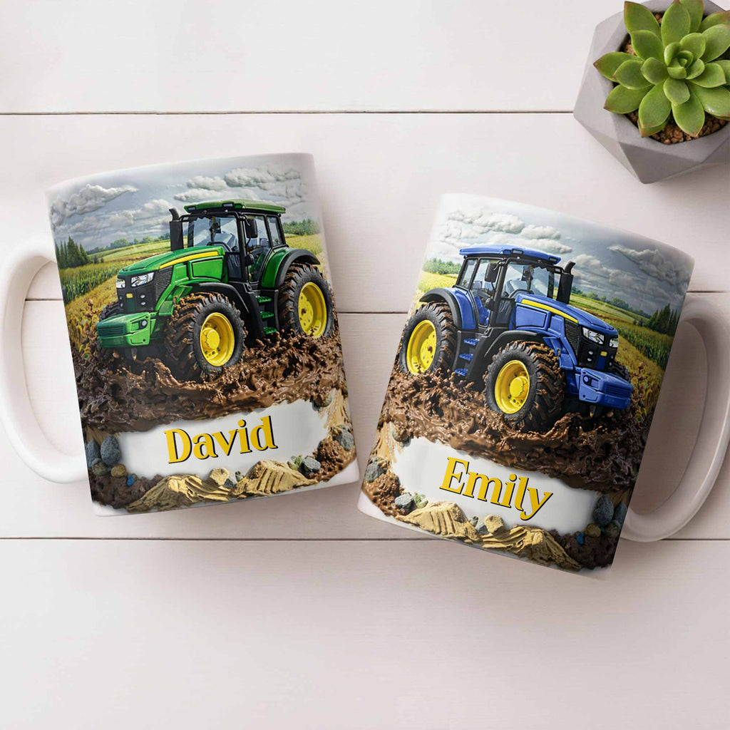 Custom Tractor Coffee Mug - Personalized Custom Coffee Mug - FARM028_MG